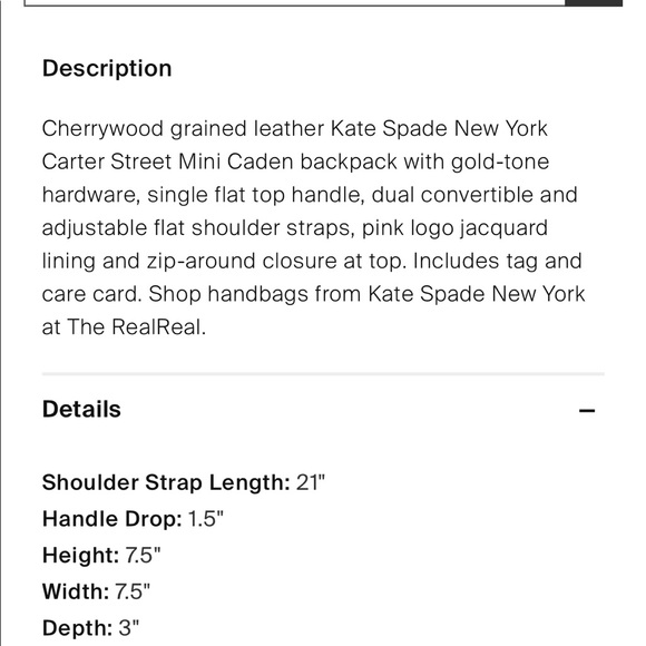 SOLD!! Kate spade Caden Carter Mini - Picture 4 of 10